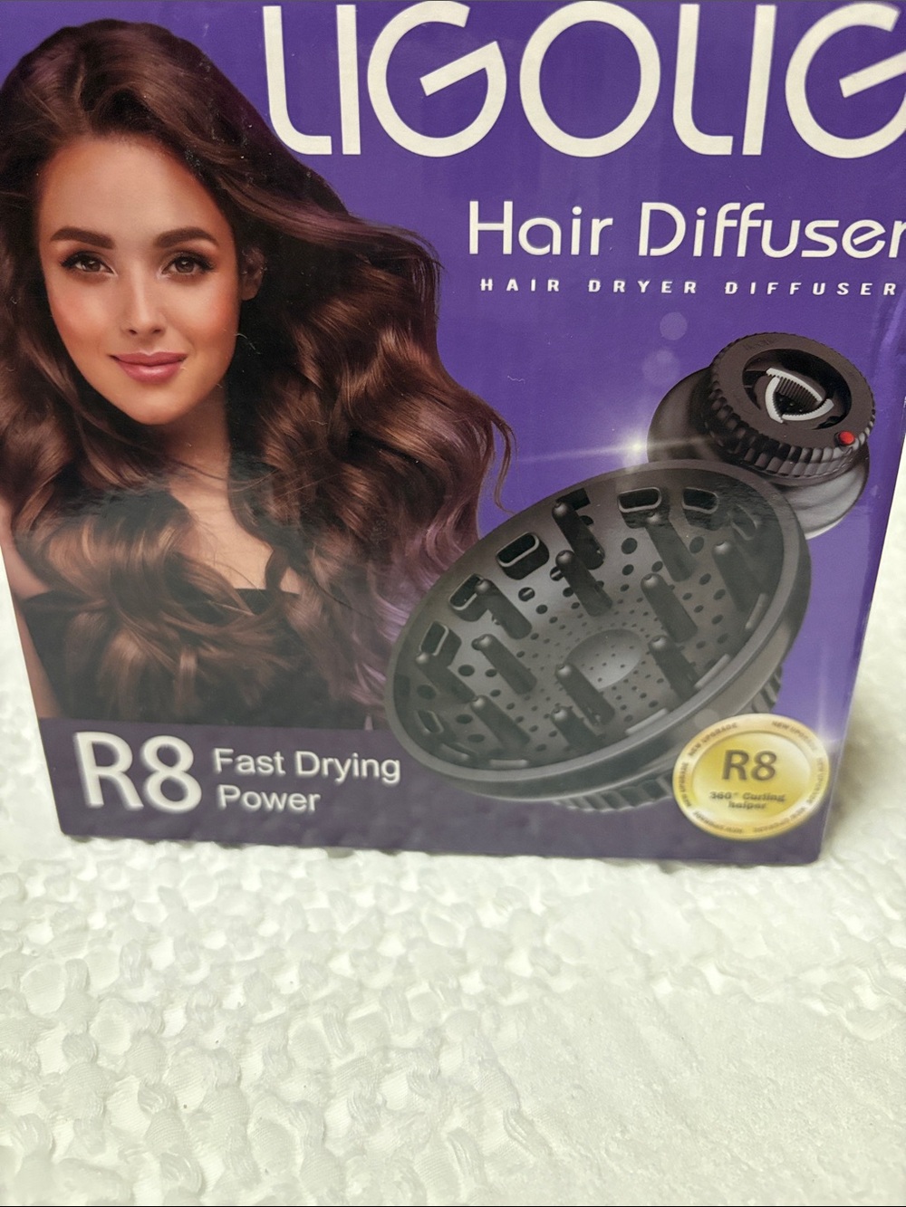 Hair Diffuser R8 in Black - Fast Drying Power